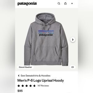 Patagonia Gray Uprisal Logo Hoodie